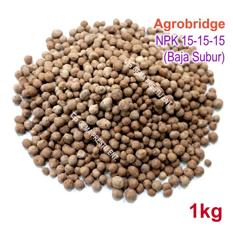 1kg Baja Agrobridge Npk 15 15 15 Cap Jambatan Baja Subur Baja Sebatian Home Furniture Gardening On Carousell