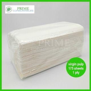 1pack Interfolded Paper Towel 175 sheets Virgin Pulp 1ply Tissue