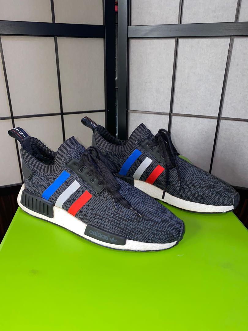 Adidas NMD R1 Primeknit Tri-Color, Men's Fashion, Footwear, Sneakers Carousell