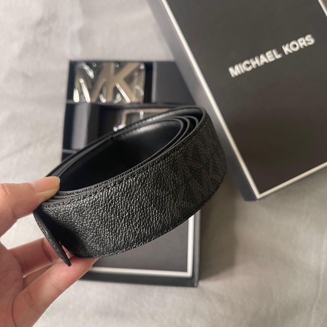 Authentic Michael Kors Men Belt 4in1 Logo Belt Box Set, Men's Fashion