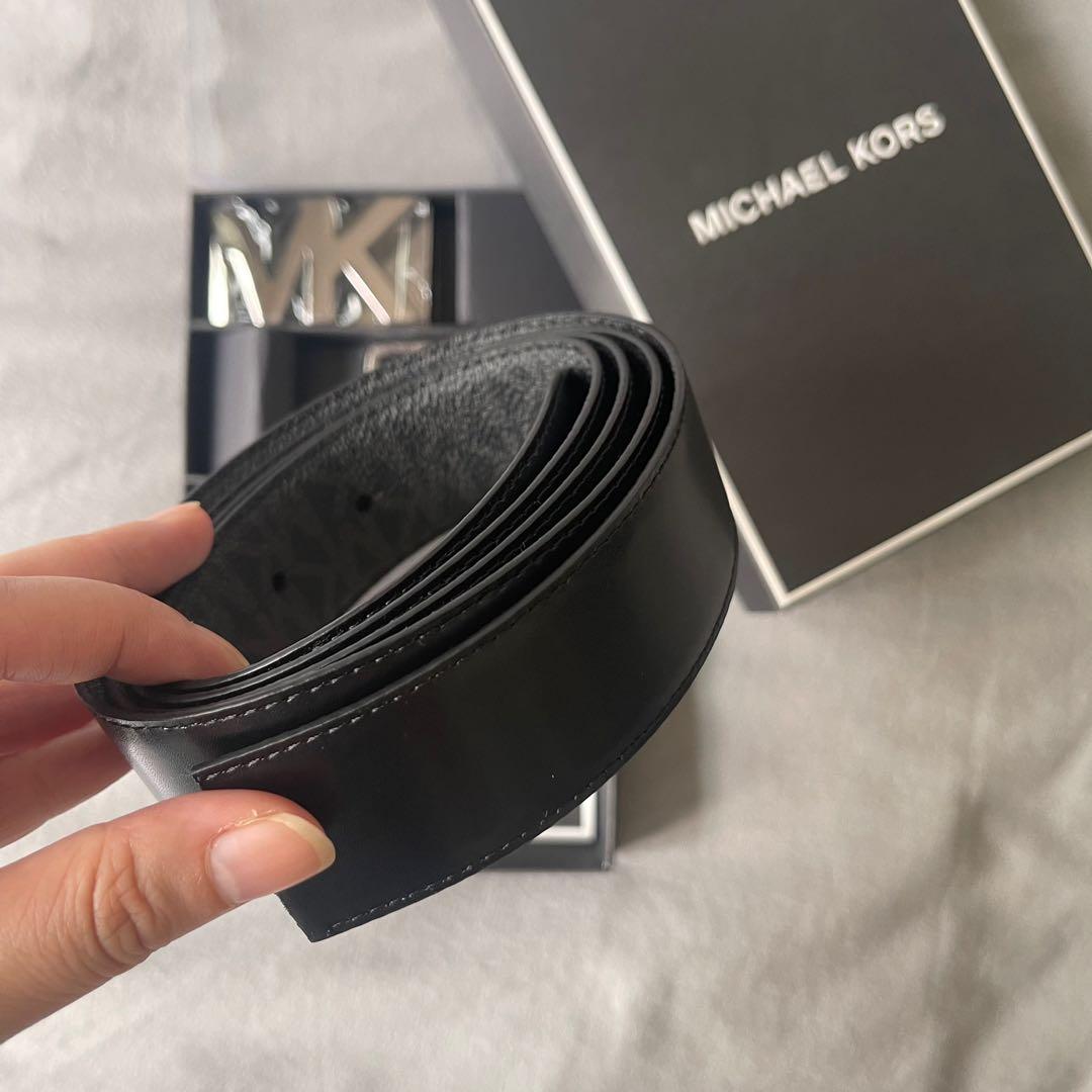 Authentic Michael Kors Men Belt 4in1 Logo Belt Box Set, Men's Fashion