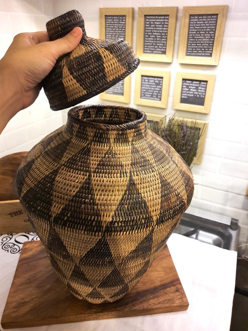 Big Mangyan Basket, Native Basket, Rattan Basket, Furniture & Home