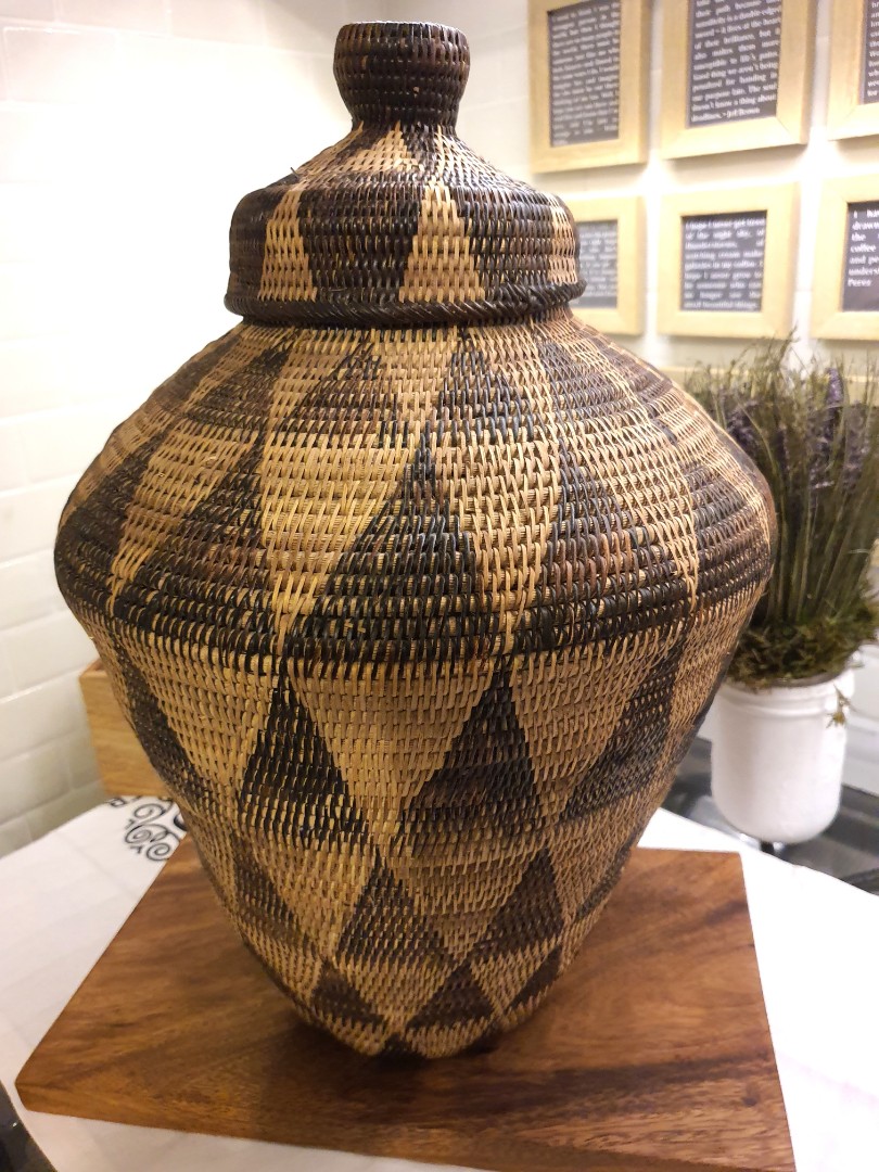 Big Mangyan Basket, Native Basket, Rattan Basket, Furniture & Home