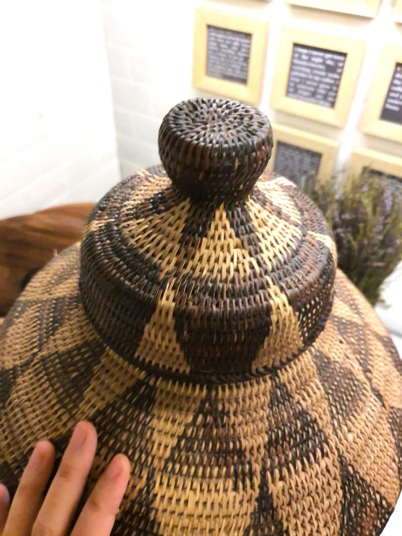 Big Mangyan Basket, Native Basket, Rattan Basket, Furniture & Home