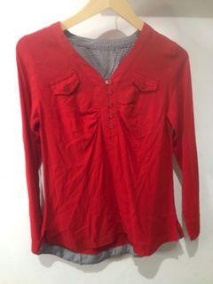 Blouse Kemaja Merah Natal Imlek