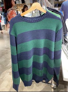 brandy blue and green striped sweater