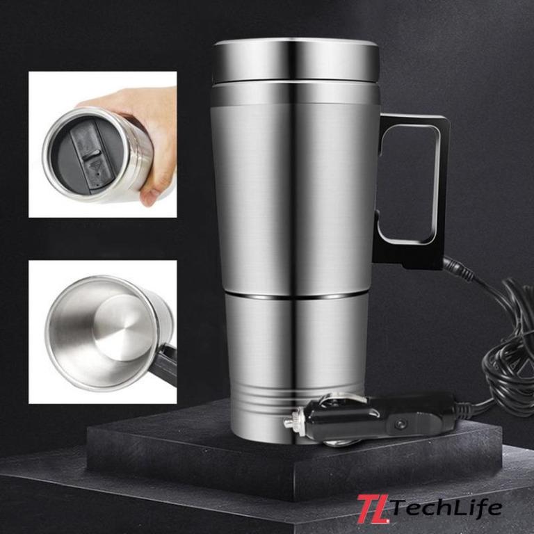 Car Heating Cup Water Heater Kettle Stainless Steel Vehicle Heating Cup  Electric Kettle Coffee Tea Boiling Heated Mug Camping Travel Heat, Car  Accessories, Accessories on Carousell