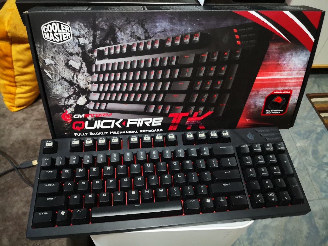 Quickfire Tk CMSTORM Quickfire TK Backlit Gaming Mechanical Keyboard Cherry MX Red ...