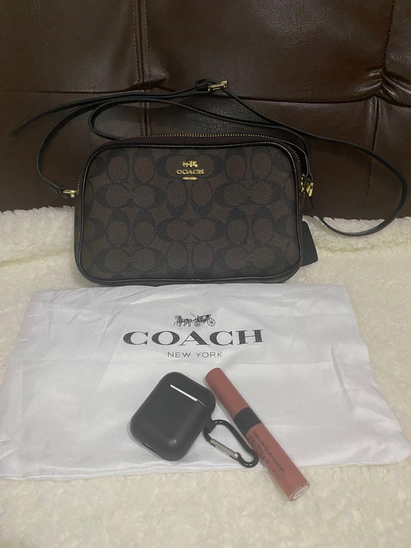 Coach 2 zipper crossbody sling bag 