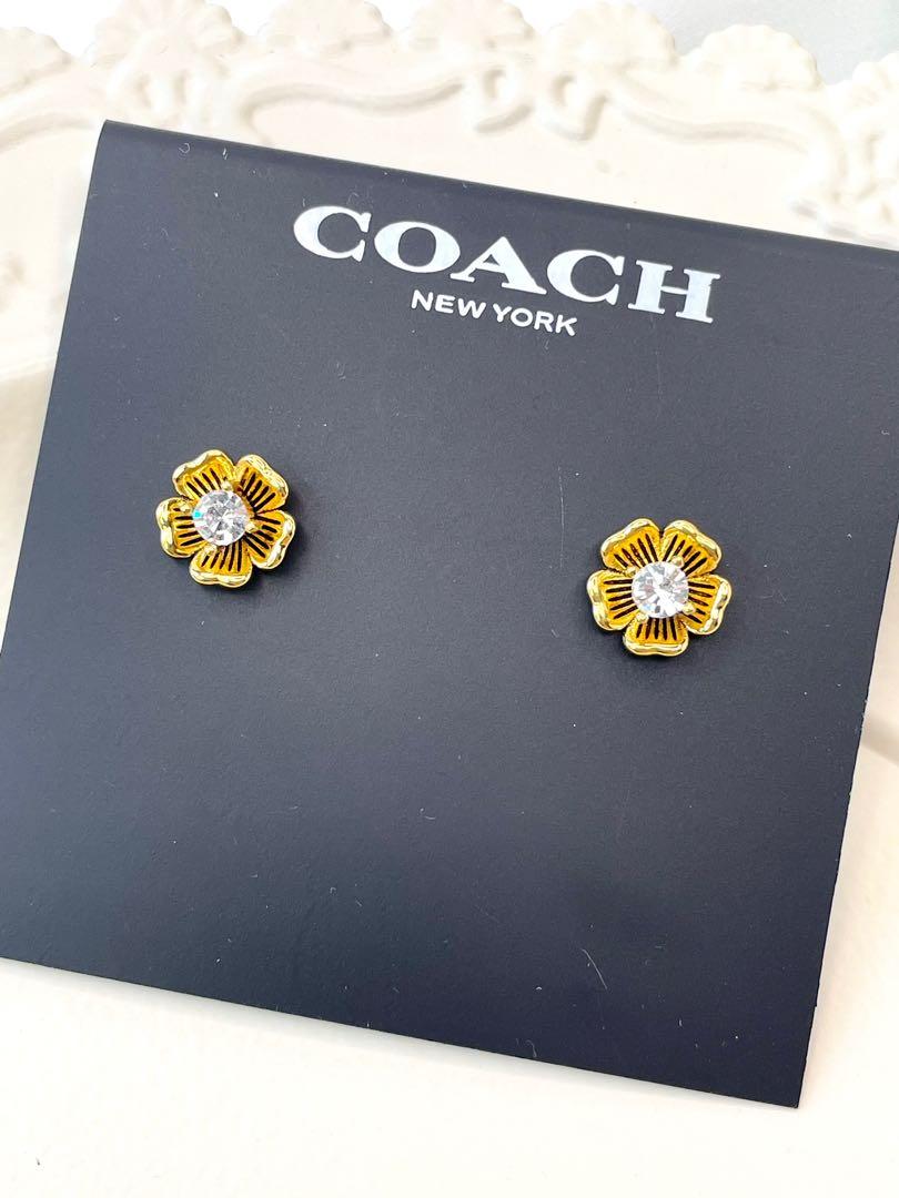 Coach flower earrings hotsell