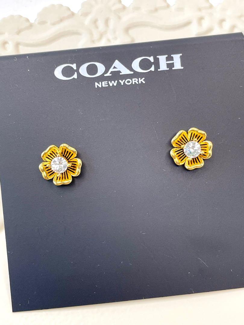 Coach shop flower earrings