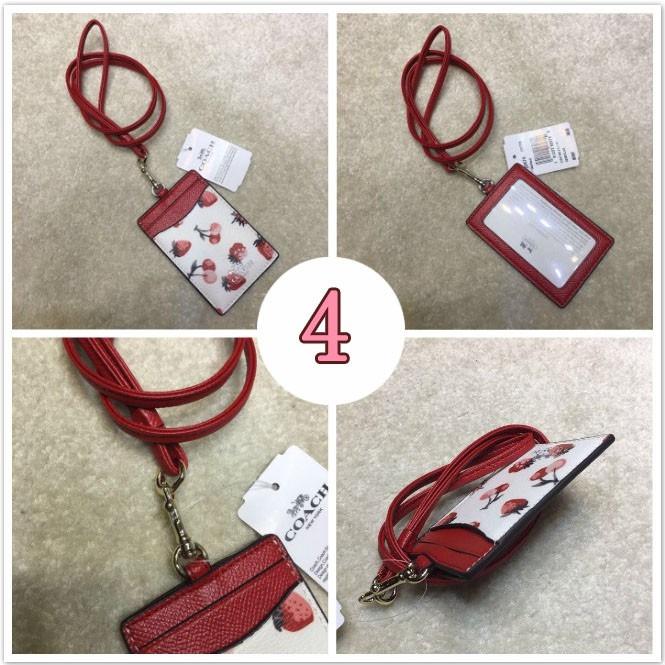 Coach Lanyard Strawberry Printed Collection Card Holder Limited Edition ID  Lanyard Name Tags ID Work Card Lanyard Suitable For Gift, Luxury,  Accessories on Carousell