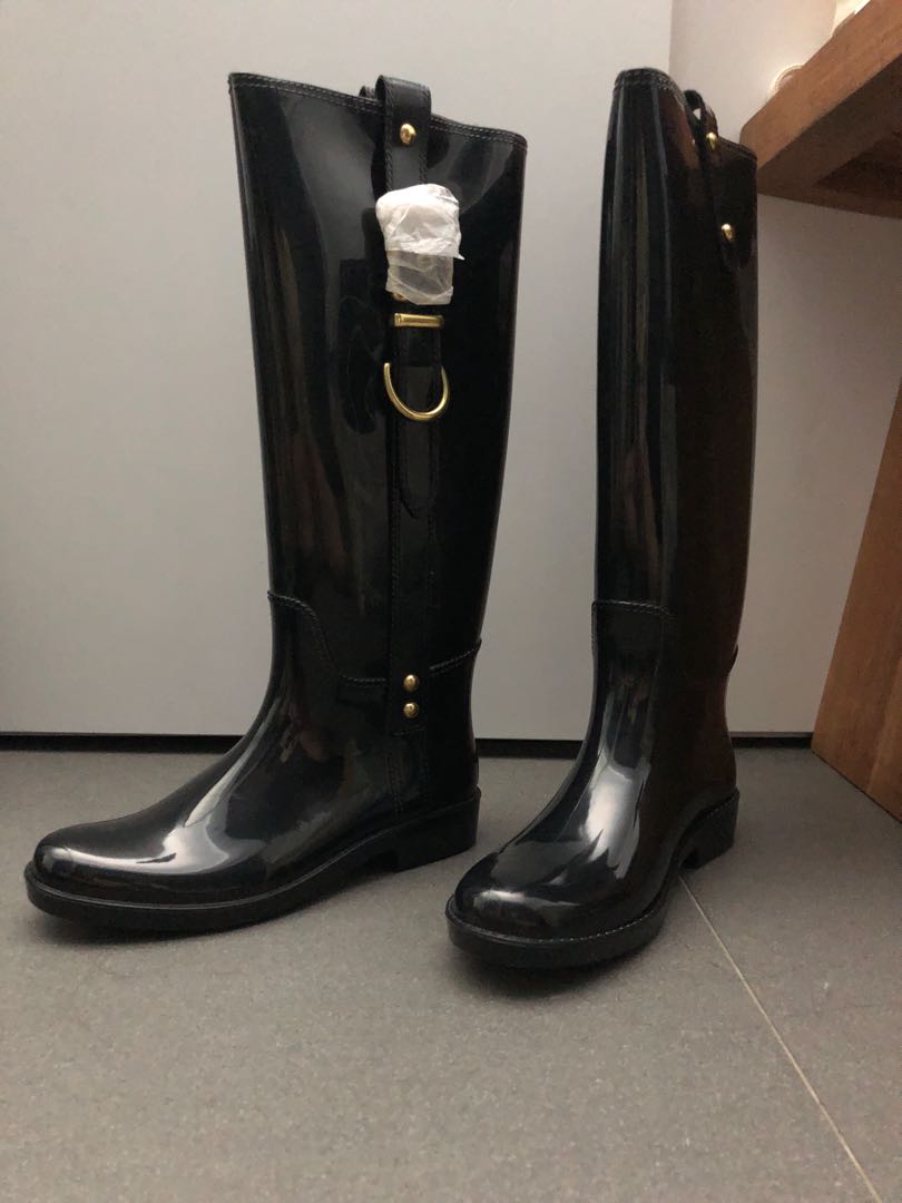 Coach rubber rain boots best sale