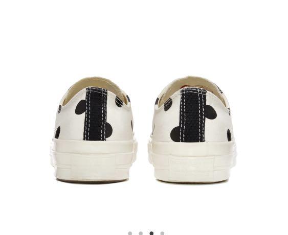 White polka dot comme des garcons converse online