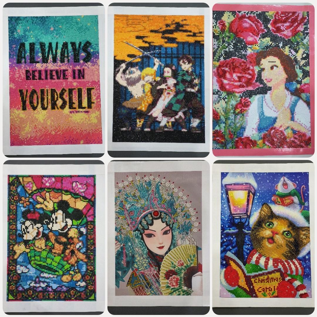Clearance-Diamond Art Painting-Beauty & the Beast Valentine, Gift, Hobbies  & Toys, Stationery & Craft, Handmade Craft on Carousell