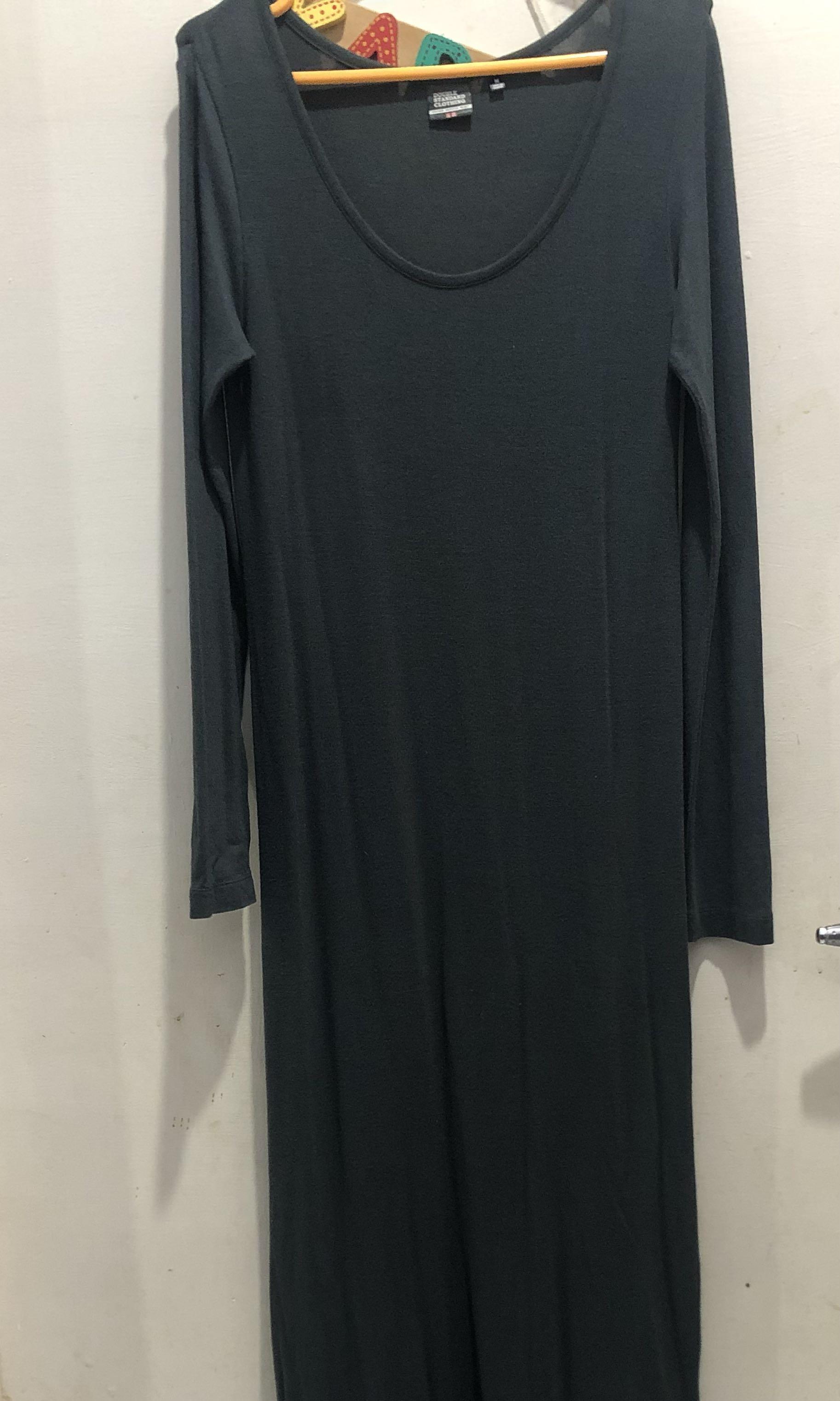 Dress kaos polos Fesyen Wanita Pakaian Wanita Gaun Rok di