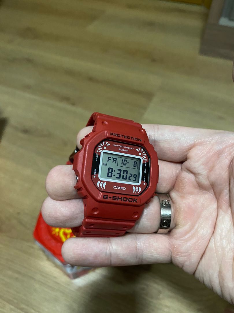 DW 5600DA 4DR G Shock Red Square Men s Fashion Watches Accessories Watches on Carousell