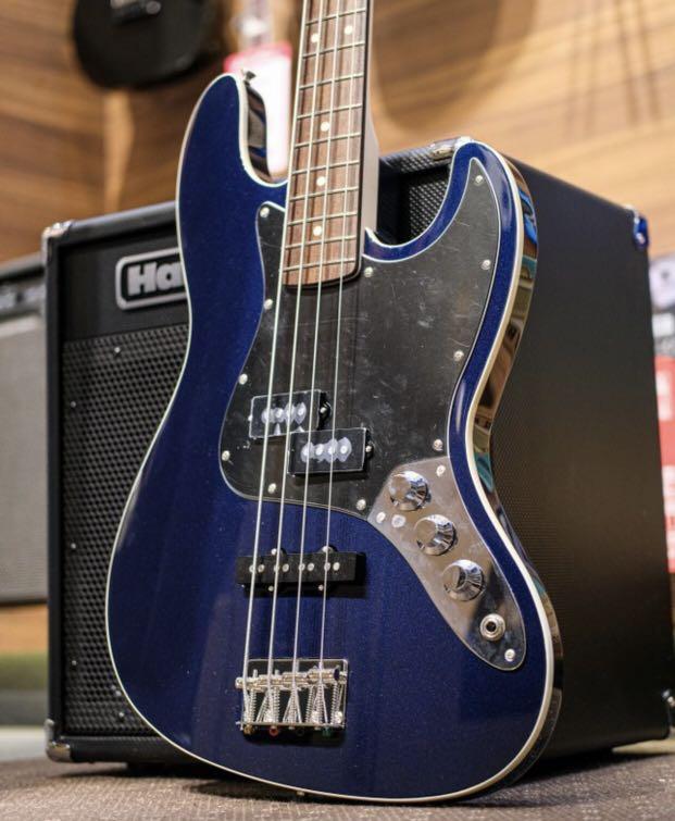 Fender Japan Aerodyne II Jazz Bass Guitar RW FB Gun Metal Blue