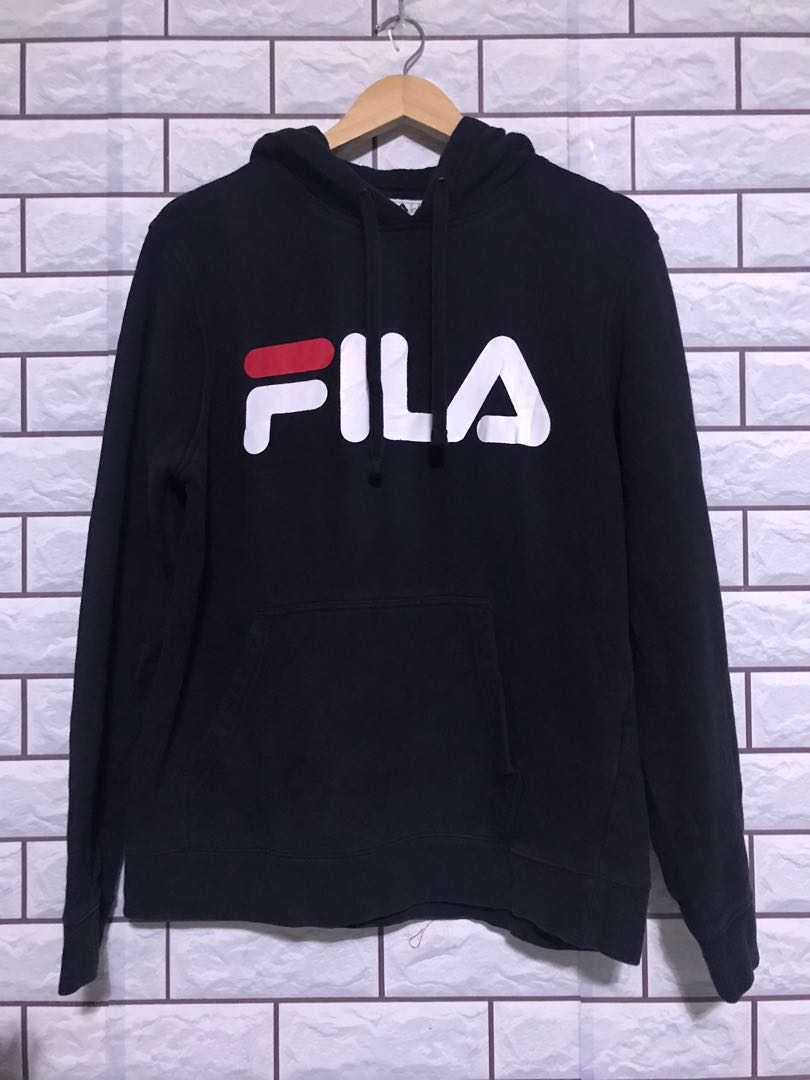 Black top hoodie fila