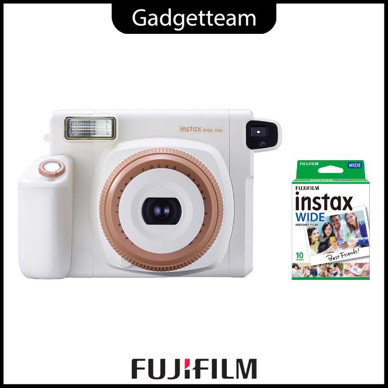 FUJIFILM INSTAX Wide 300 Instant Film Camera With 10 Sheet Film ( Black /  Toffee ), Photography, Cameras on Carousell