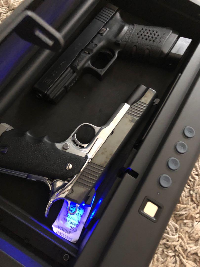 Genuine Wide Model AWESAFE Heavy Duty Steel 2 Gun Pistol Safe with