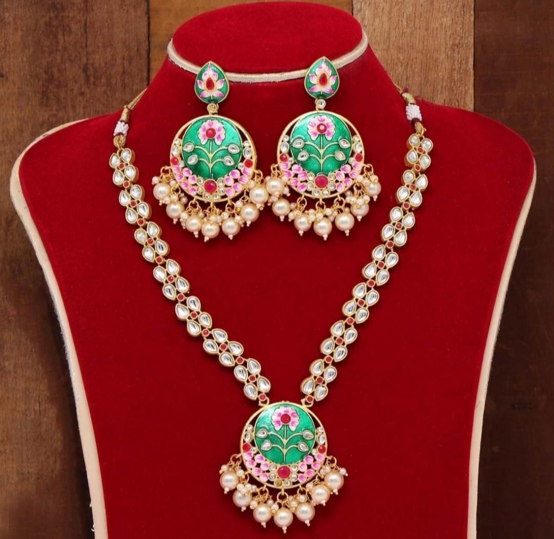 Meenakari necklace hot sale