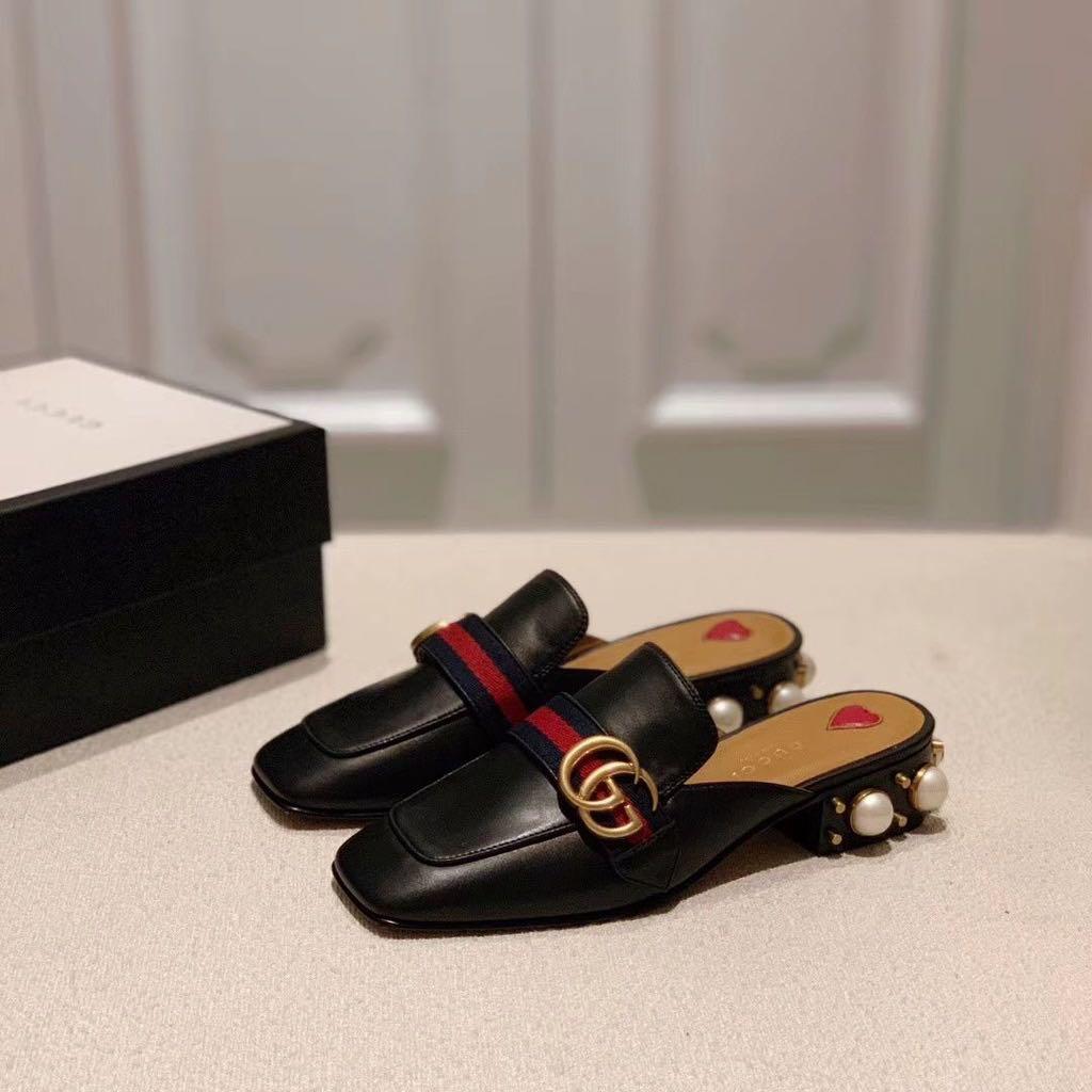 Gucci Angelina GG Canvas Flatform Slide Sandals | Neiman Marcus