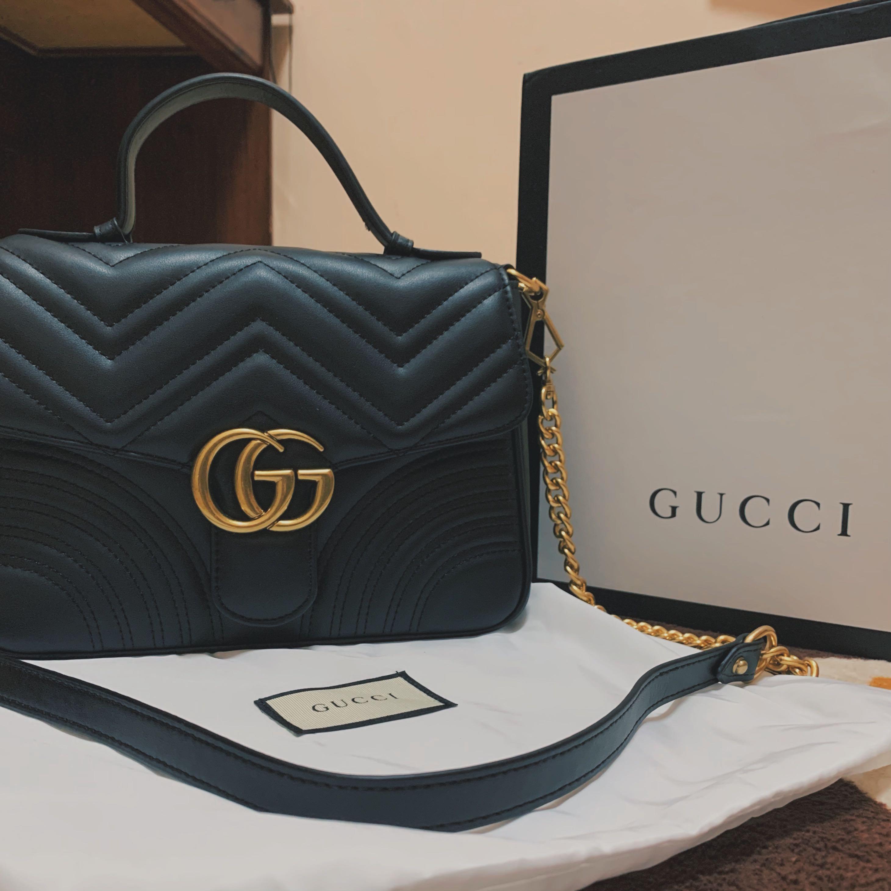 Gucci marmont top small handle bag