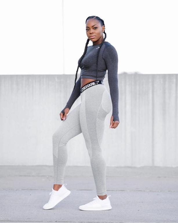 Gymshark Adapt Marl Black Grey XS Damaged