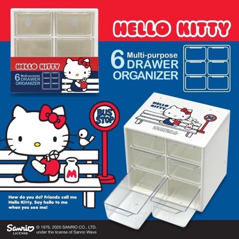 HELLO KITTY MULTI-PURPOSE DRAWER ORGANIZER - SANRIO HELLO KITTY (Category: Storage Boxes & Baskets) located in Pasig City. Submitted by regs.018 (Listing ID 1118340847, Image 2). Description: 🎀🎀HELLO KITTY MULIT PURPOSE DRAWER ORGANIZER 🎀🎀 Size: 9.8cm x 12.3cm x 12cm Organizer for your sewing materials, hardware, stationery, collections, hair accessories, personal care items etc.. Available colors: -red -pink -white -blue.