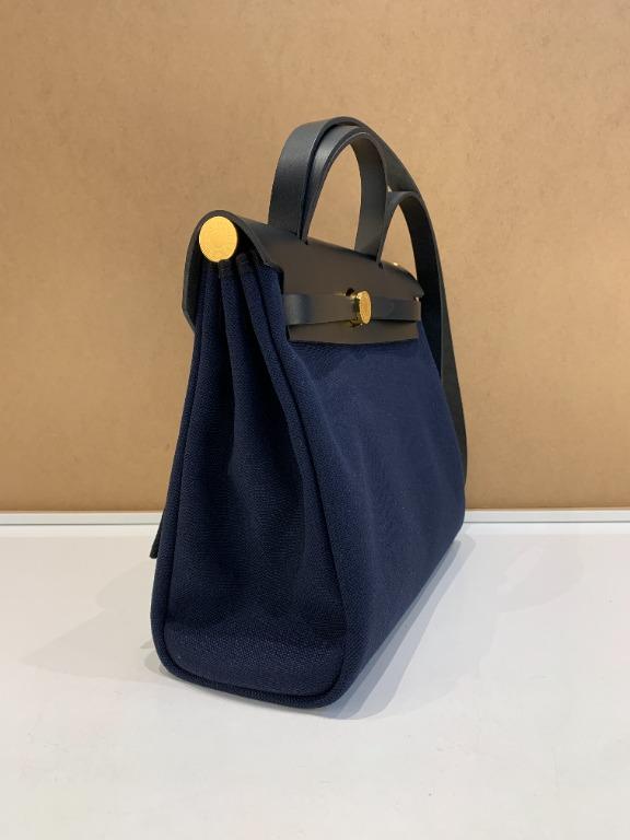 Hermès Toile Militaire Herbag Zip 31 - Blue Handle Bags, Handbags