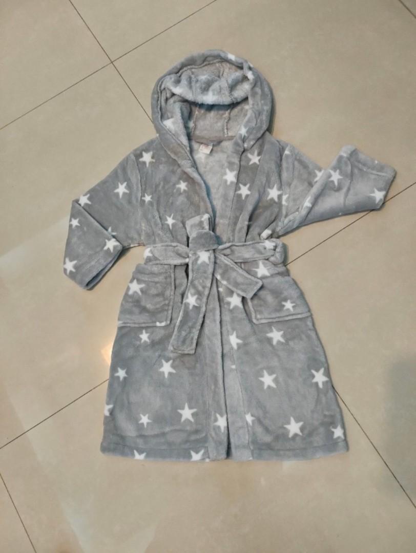 Hm寶寶法拉絨浴袍浴衣2 4y 親子用品 嬰幼兒服裝在旋轉拍賣