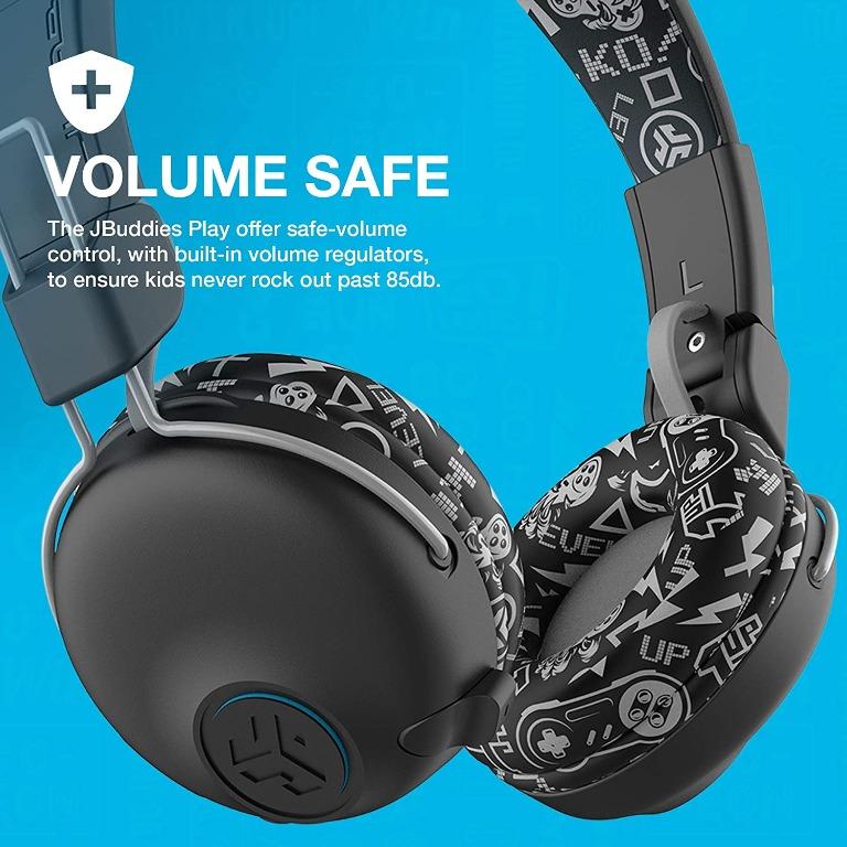 JLab JBuddies Play Gaming Wireless Kids Headset Black 22+ Hour
