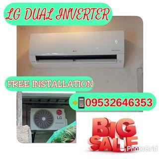 👌LG DUAL INVERTER‼️ SPLIT TYPE AIRCON BRAND NEW SEALED WITH FREE INSTALLATION ‼️