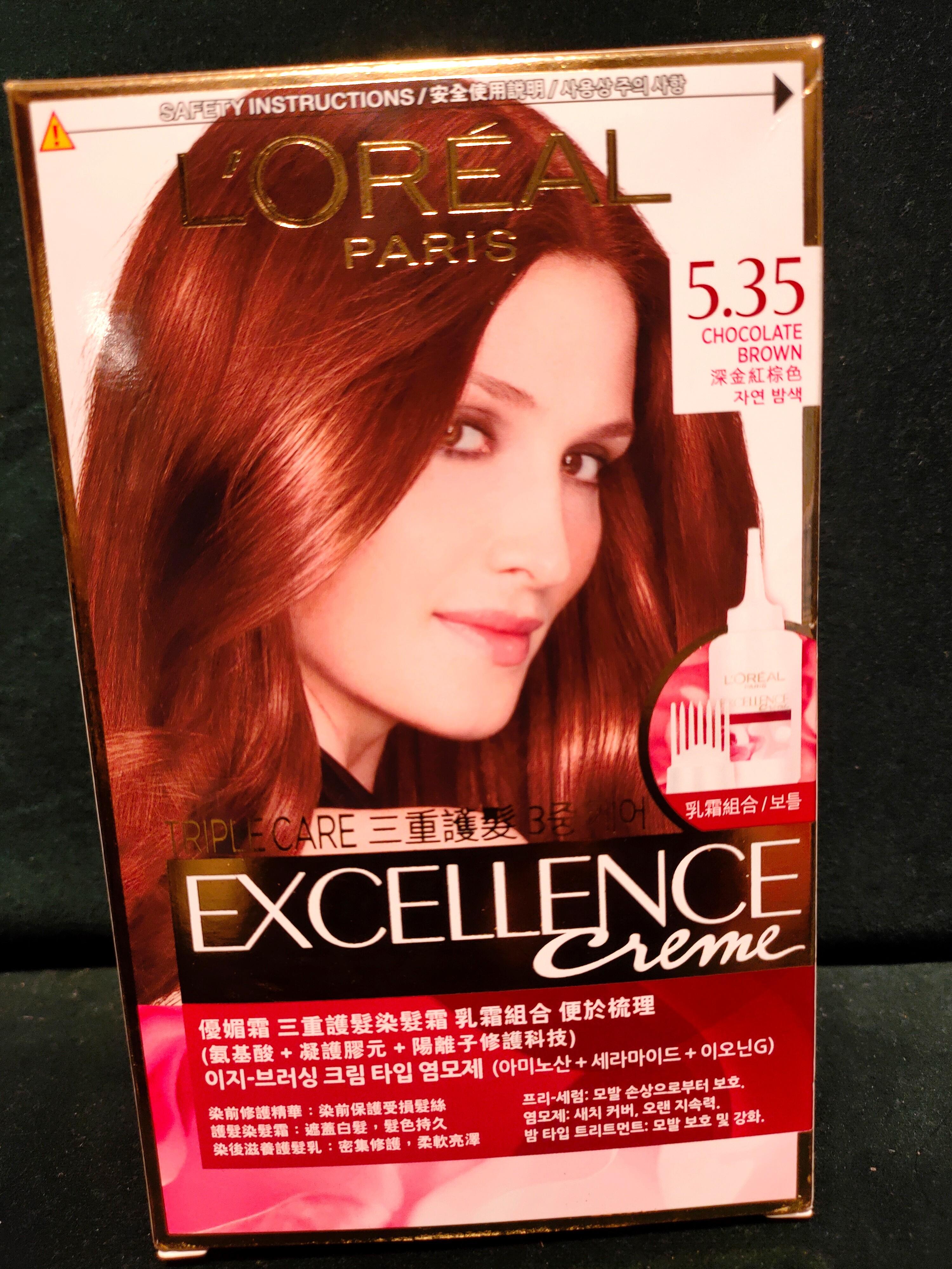Loreal Paris Excellence Creme  Chocolate Brown Hair Dye Colour, Beauty  & Personal Care, Hair on Carousell