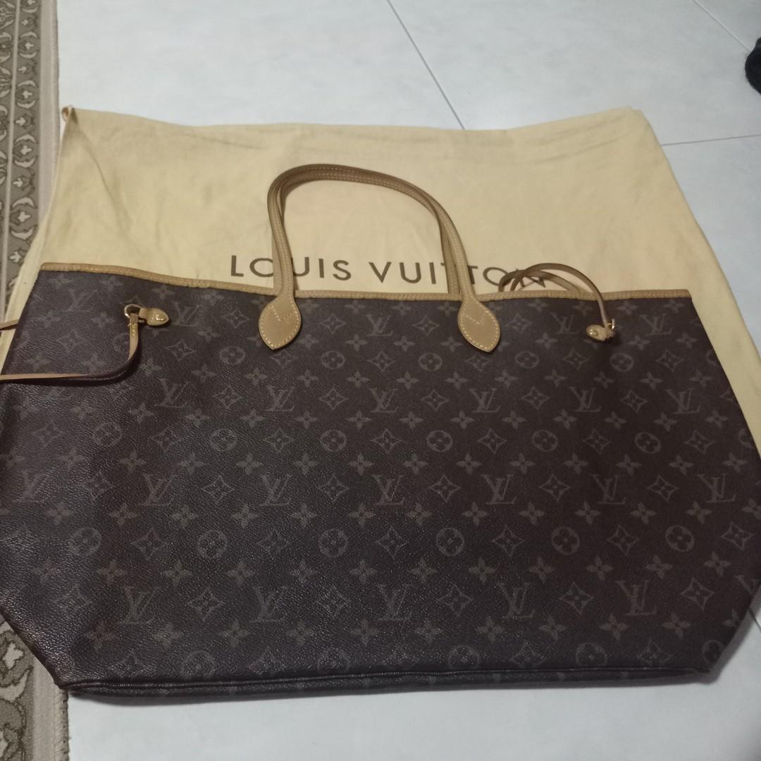 LV Neverfull transparent, Luxury, Bags & Wallets on Carousell