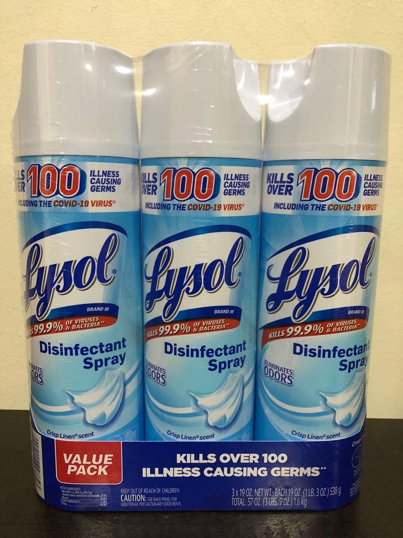 Lysol Disinfectant Spray biggest size New Value Pack, Beauty & Personal Care, Sanitary Hygiene
