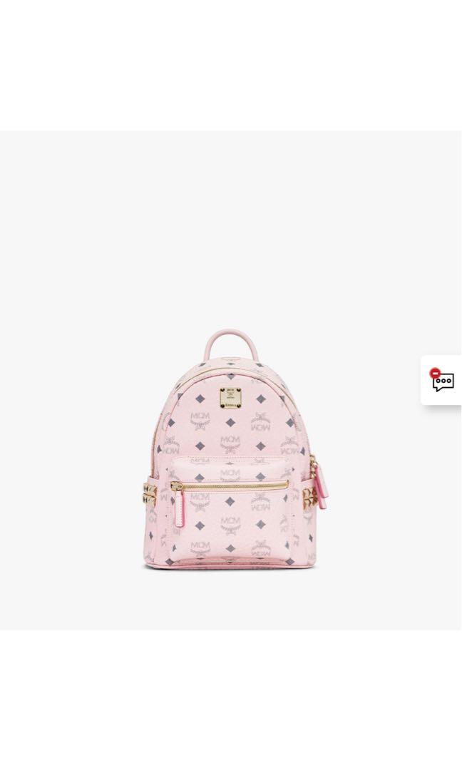 MCM Pink Mini Stark Backpack at FORZIERI