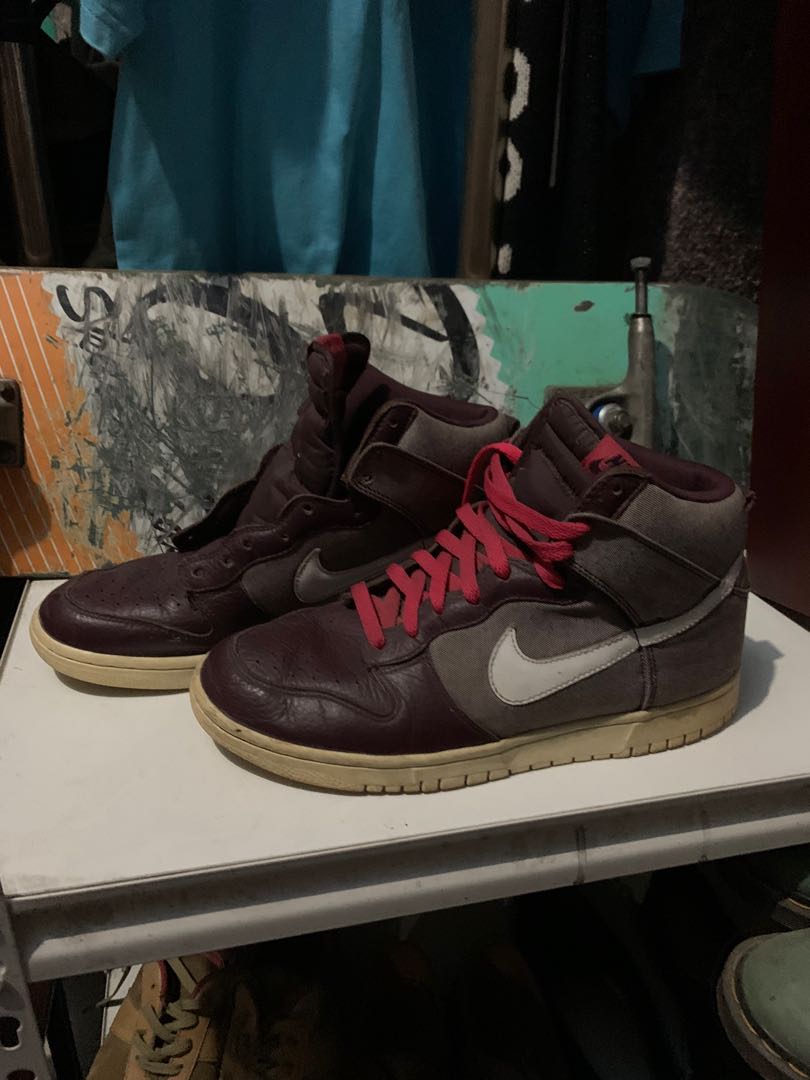 burgundy dunk high
