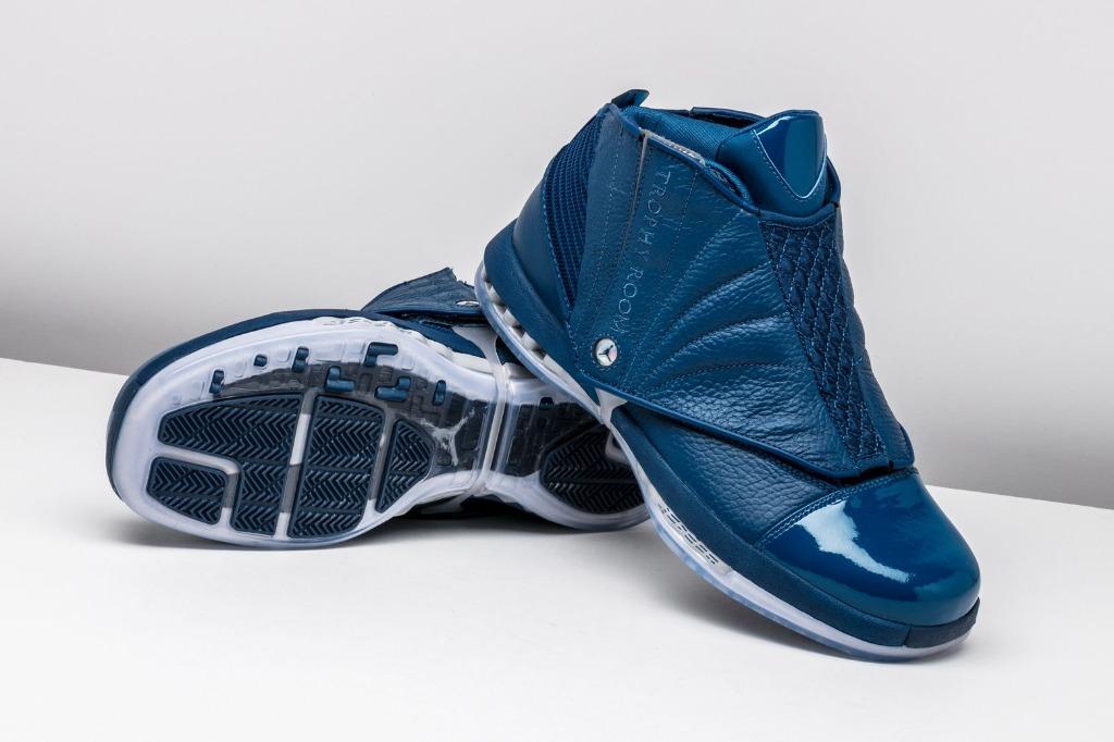Air Jordan 16 XVI Trophy Room French Blue Without Strap On Foot