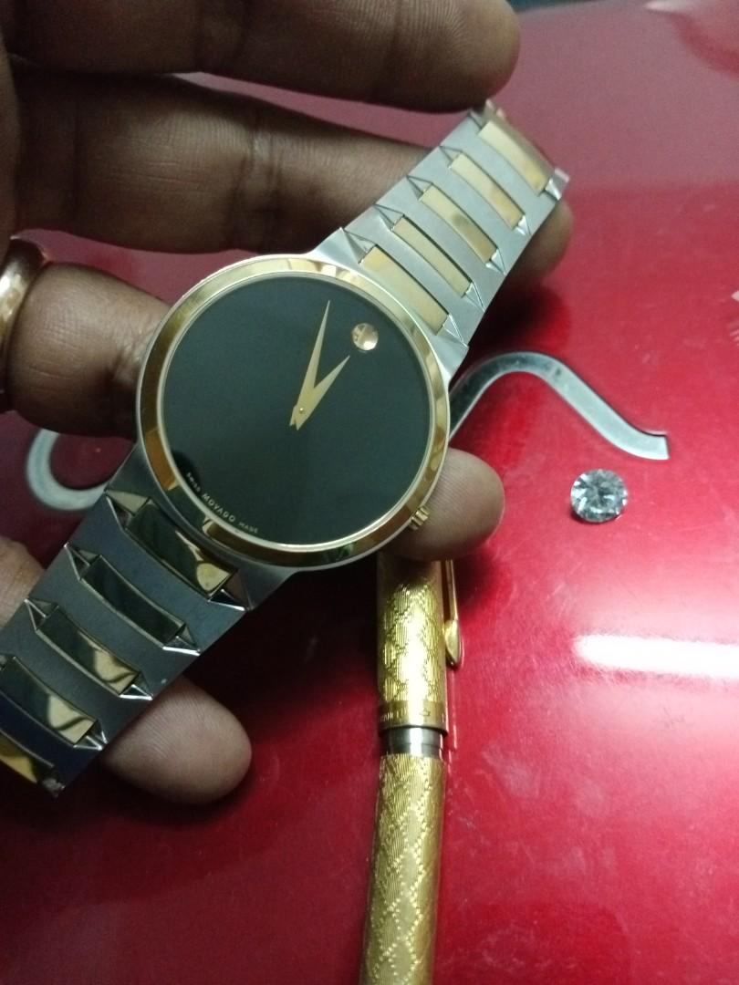 Original Movado Men Quartz Temo Two Tone Swiss Made Men s Fashion