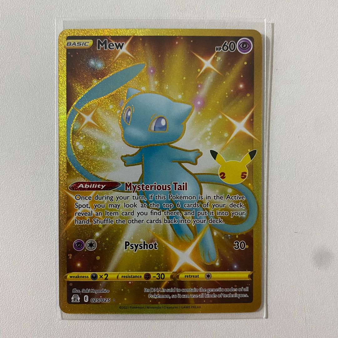 2021 Pokemon Celebrations Shiny Mew Gold Holo 25/25