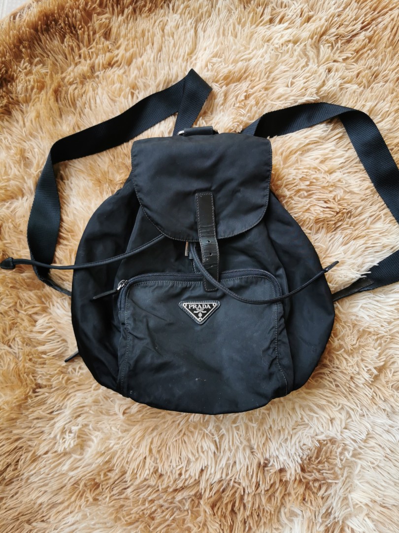 prada black mini backpack