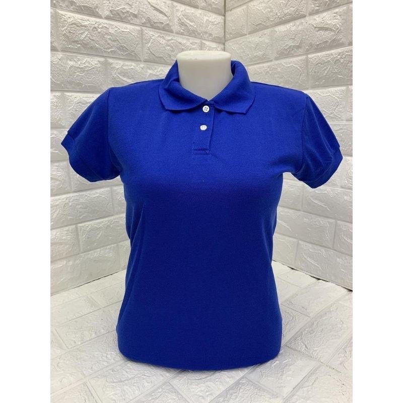Royal blue polo shirt for women cheap