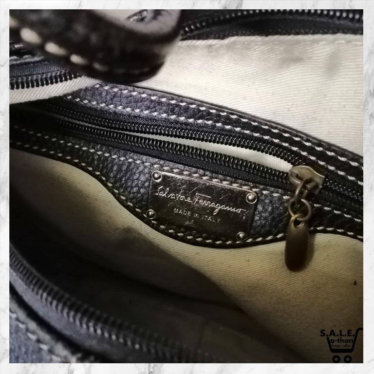 Salvatorre Ferragamo black shoulder bag (Category: Luxury Bags & Wallets) located in Calapan. Submitted by saleathononline (Listing ID 1118245234, Image 2). Description: Leather is as good as new but the metal parts have been a bit faded. Overall, it's still in great condition!.