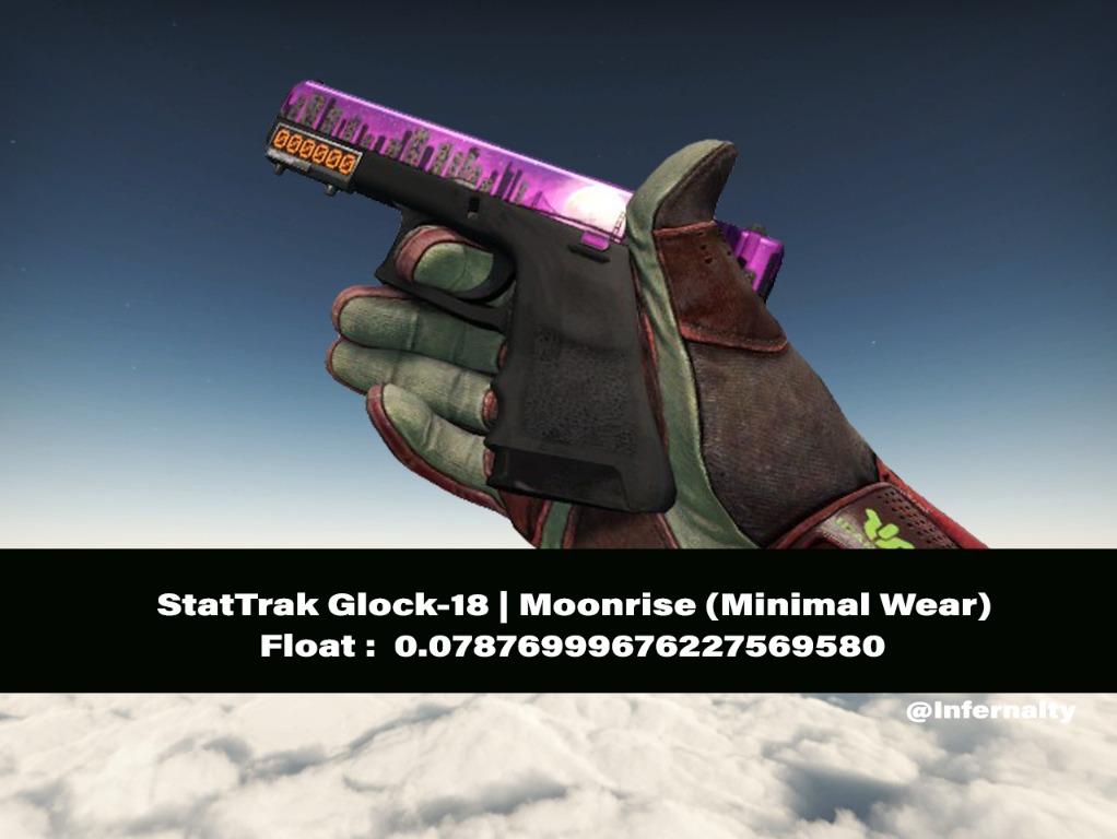 StatTrak Glock-18 Moonrise MW CSGO SKINS KNIVES, Video Gaming, Gaming