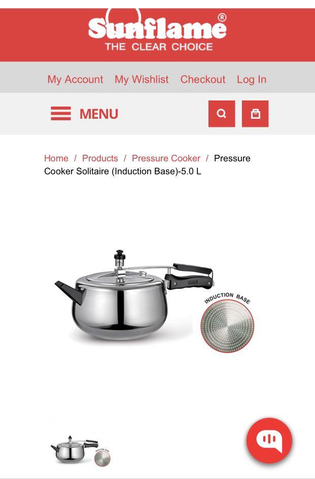 Sunflame cooker sales 5 ltr