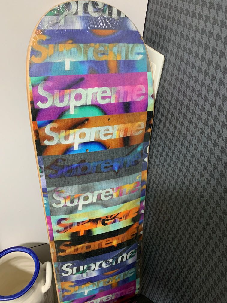 Supreme distorted logo skate deck, Sports Equipment, Sports  Games,  Skates, Rollerblades  Scooters on Carousell
