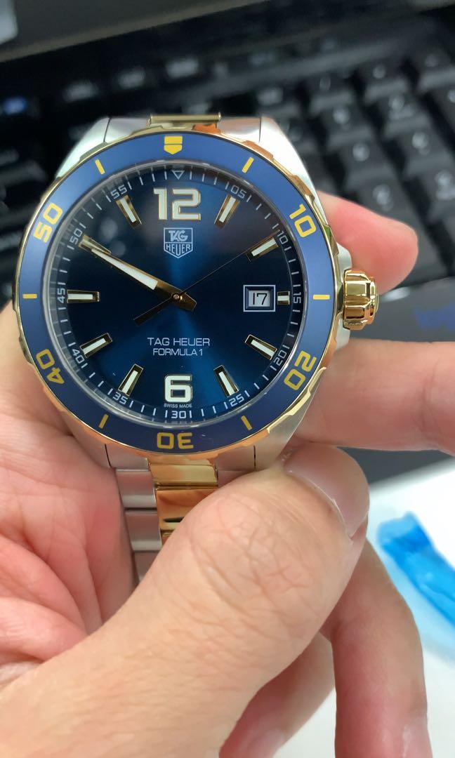 Tag heuer formula 1 blue and gold hotsell