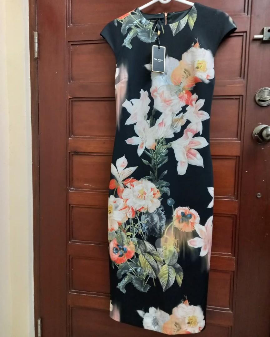 Ted Baker Opulent Bloom Print Dress Women s Fashion Dresses